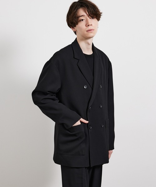 JUNRED（ジュンレッド）の「ソフトカルゼダブルジャケット（テーラードジャケット・メンズ・ブラック/ブラウン/オフホワイト・M/L）」の13枚目の写真