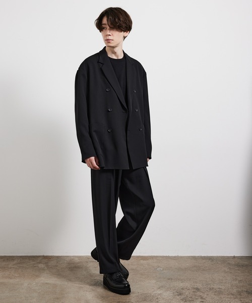 JUNRED（ジュンレッド）の「ソフトカルゼダブルジャケット（テーラードジャケット・メンズ・ブラック/ブラウン/オフホワイト・M/L）」の20枚目の写真