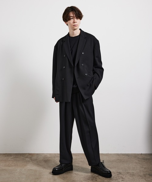 JUNRED（ジュンレッド）の「ソフトカルゼダブルジャケット（テーラードジャケット・メンズ・ブラック/ブラウン/オフホワイト・M/L）」の16枚目の写真