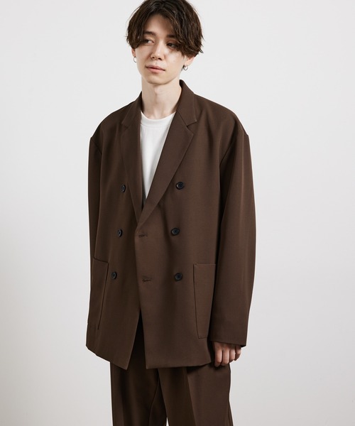 JUNRED（ジュンレッド）の「ソフトカルゼダブルジャケット（テーラードジャケット・メンズ・ブラック/ブラウン/オフホワイト・M/L）」の18枚目の写真