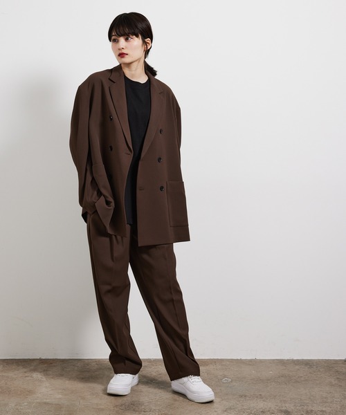 JUNRED（ジュンレッド）の「ソフトカルゼダブルジャケット（テーラードジャケット・メンズ・ブラック/ブラウン/オフホワイト・M/L）」の12枚目の写真