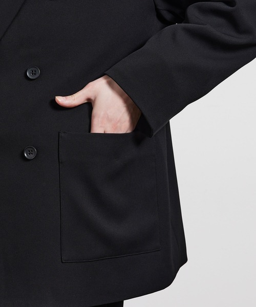 JUNRED（ジュンレッド）の「ソフトカルゼダブルジャケット（テーラードジャケット・メンズ・ブラック/ブラウン/オフホワイト・M/L）」の7枚目の写真