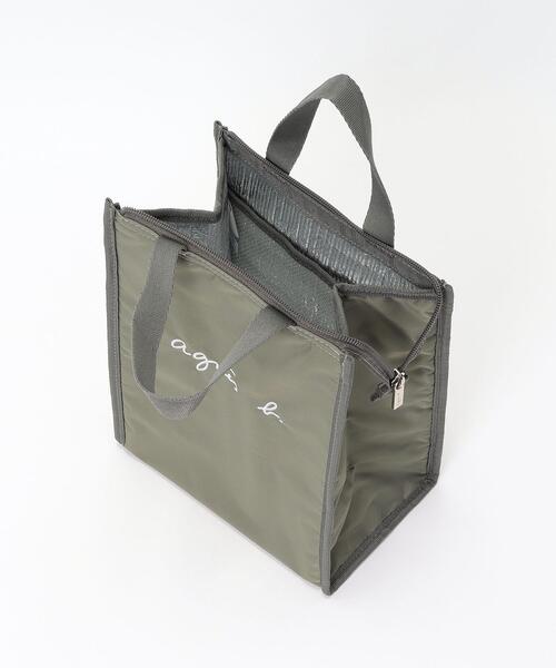 agnes b.(アニエスベー)の「GL11 E LUNCH BAG ロゴ刺繍 保冷ランチバッグ(エコバッグ/サブバッグ・キッズ・グレー・UNI)」の4枚目の写真