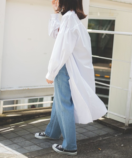 WEGO(ウィゴー)の「WEGO/タックスリーブシャツワンピース(シャツ/ブラウス・レディース・ホワイト・FREE)」の11枚目の写真