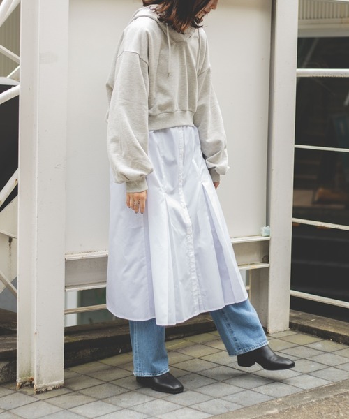 WEGO(ウィゴー)の「WEGO/タックスリーブシャツワンピース(シャツ/ブラウス・レディース・ホワイト・FREE)」の7枚目の写真