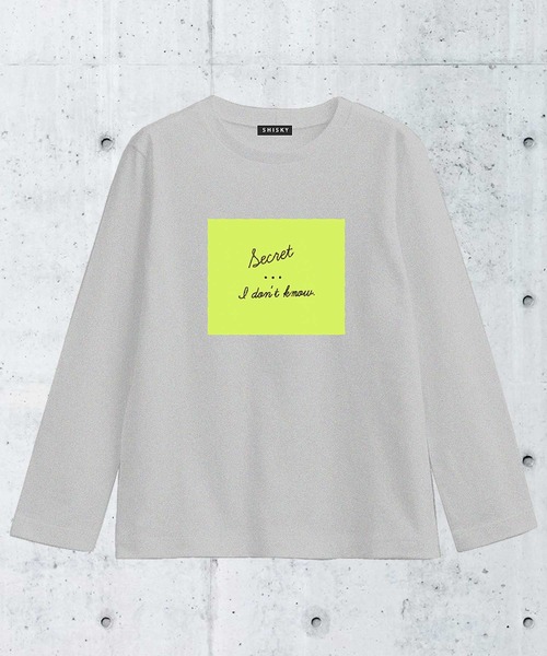 THE CASUAL(カジュアル)の「柄込 プリント コットン 天竺 クルーネック ロンT キッズ(Tシャツ/カットソー・キッズ・チャコール/ベージュ系その他/モカ/ベージュ/ブラック/オフホワイト/ブラック系その他/ホワイト系その他/ブラック系その他2/杢グレー・120cm/150cm/100cm/160cm/130cm/140cm/110cm)」の7枚目の写真