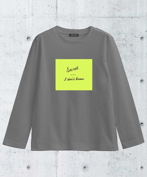 THE CASUAL(カジュアル)の「柄込 プリント コットン 天竺 クルーネック ロンT キッズ(Tシャツ/カットソー・キッズ・チャコール/ベージュ系その他/モカ/ベージュ/ブラック/オフホワイト/ブラック系その他/ホワイト系その他/ブラック系その他2/杢グレー・120cm/150cm/100cm/160cm/130cm/140cm/110cm)」の8枚目の写真