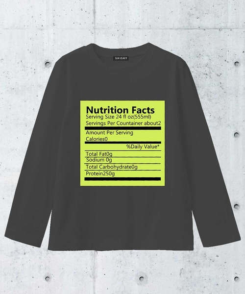 THE CASUAL(カジュアル)の「柄込 プリント コットン 天竺 クルーネック ロンT キッズ(Tシャツ/カットソー・キッズ・チャコール/ベージュ系その他/モカ/ベージュ/ブラック/オフホワイト/ブラック系その他/ホワイト系その他/ブラック系その他2/杢グレー・120cm/150cm/100cm/160cm/130cm/140cm/110cm)」の6枚目の写真