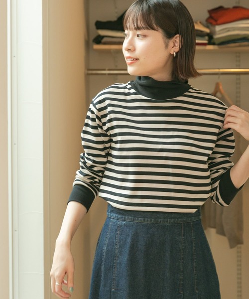FORK&SPOON(フォークアンドスプーン)の「FORK&SPOON タートルネックカットソー(Tシャツ/カットソー・レディース・ブラック/オフホワイト/ブラック系その他・ONE)」の16枚目の写真