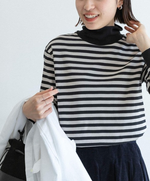 FORK&SPOON(フォークアンドスプーン)の「FORK&SPOON タートルネックカットソー(Tシャツ/カットソー・レディース・ブラック/オフホワイト/ブラック系その他・ONE)」の22枚目の写真