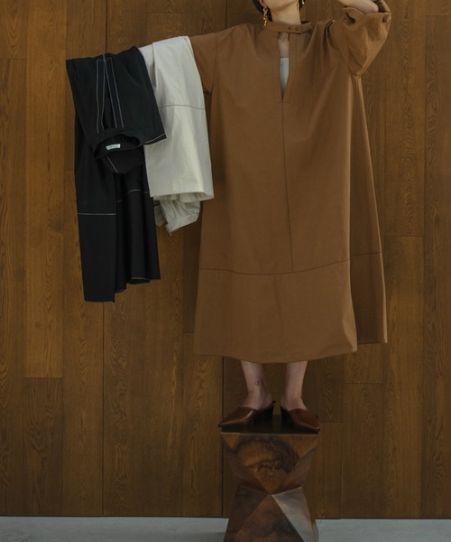 I_am（アイアム）の「balloon stitch ops（ワンピース・レディース・ブラック/ブラウン/オフホワイト・FREE）」の10枚目の写真