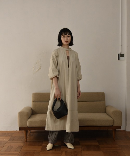 I_am（アイアム）の「balloon stitch ops（ワンピース・レディース・ブラック/ブラウン/オフホワイト・FREE）」の5枚目の写真