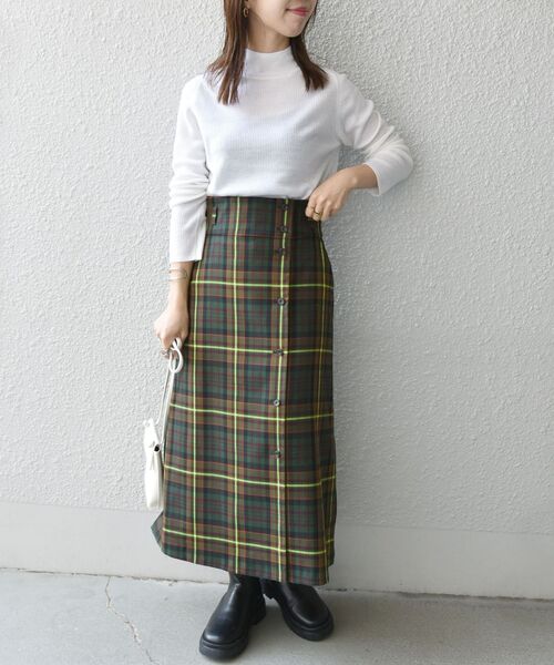 SHIPS any（シップス エニィ）の「SHIPS any:〈ウォッシャブル〉LINEA MEGISTOS タータンチェック ラップ スカート（スカート・レディース・イエロー/グリーン・38/36）」の16枚目の写真
