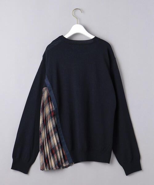 EZUMi(エズミ)の「<EZUMi(エズミ)>チェック サイドプリーツ ニット(ニット/セーター・レディース・ブラック/ネイビー・FREE)」の10枚目の写真