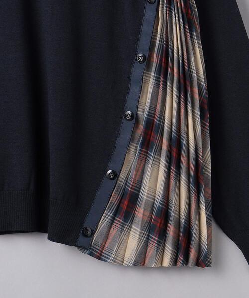 EZUMi(エズミ)の「<EZUMi(エズミ)>チェック サイドプリーツ ニット(ニット/セーター・レディース・ブラック/ネイビー・FREE)」の13枚目の写真