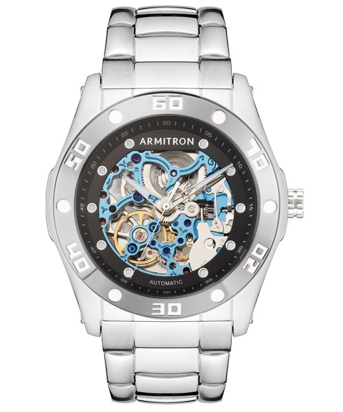 セール Armitron スケルトン 腕時計 メンズドレスウォッチ アナログ腕時計 Newyork アーミトロンニューヨーク のファッション スケルトン