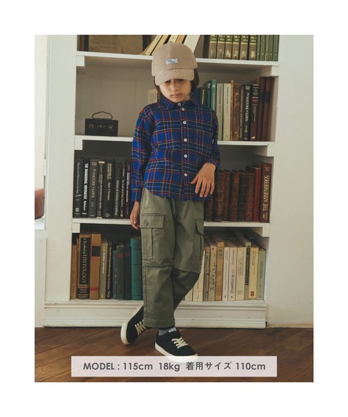 BeBe(ベベ)の「BeBe/ストレッチワイドカーゴパンツ(90~150cm)(カーゴパンツ・キッズ・グリーン・100/140/150/110/130/90/120)」の11枚目の写真