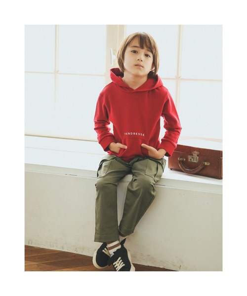 BeBe(ベベ)の「BeBe/ストレッチワイドカーゴパンツ(90~150cm)(カーゴパンツ・キッズ・グリーン・100/140/150/110/130/90/120)」の4枚目の写真