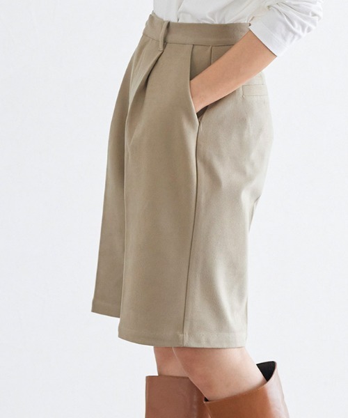 Pierrot（ピエロ）の「ウールタッチハーフパンツ（その他パンツ・レディース・ブラック/キャメル/グレイッシュベージュ・M/L）」の6枚目の写真