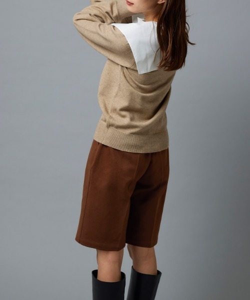 Pierrot（ピエロ）の「ウールタッチハーフパンツ（その他パンツ・レディース・ブラック/キャメル/グレイッシュベージュ・M/L）」の9枚目の写真