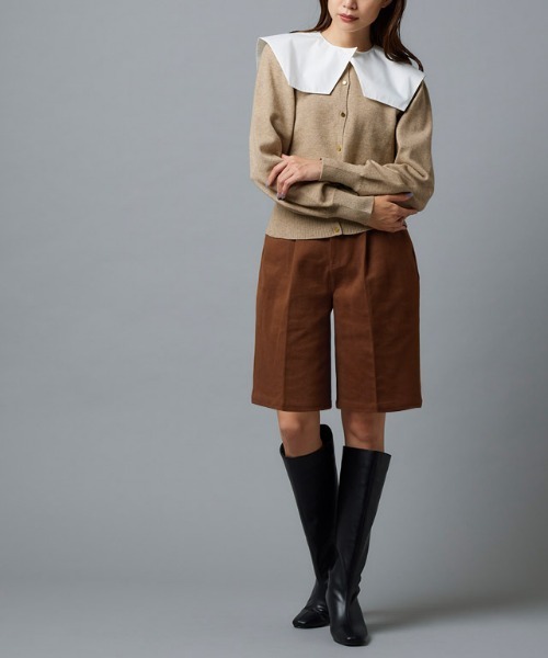 Pierrot（ピエロ）の「ウールタッチハーフパンツ（その他パンツ・レディース・ブラック/キャメル/グレイッシュベージュ・M/L）」の19枚目の写真