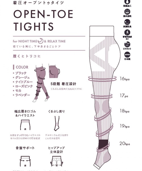 LOWRYS FARM（ローリーズファーム）の「オープントゥタイツ／ＳＭ　218806（タイツ/ストッキング・レディース・グレー/ブラック/ブルー・LARGE/MEDIUM）」の17枚目の写真