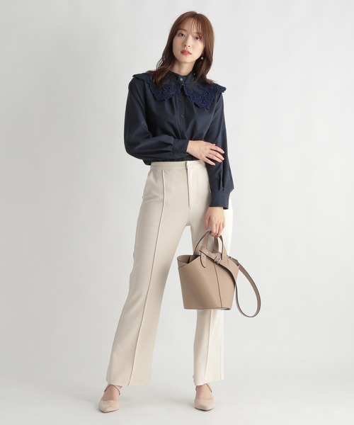 Andemiu（アンデミュウ）の「レースカラーブラウス239637（シャツ/ブラウス・レディース・ホワイト/ブラック/ネイビー・FREE）」の12枚目の写真