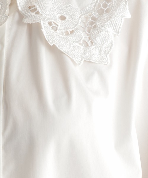 Andemiu（アンデミュウ）の「レースカラーブラウス239637（シャツ/ブラウス・レディース・ホワイト/ブラック/ネイビー・FREE）」の14枚目の写真
