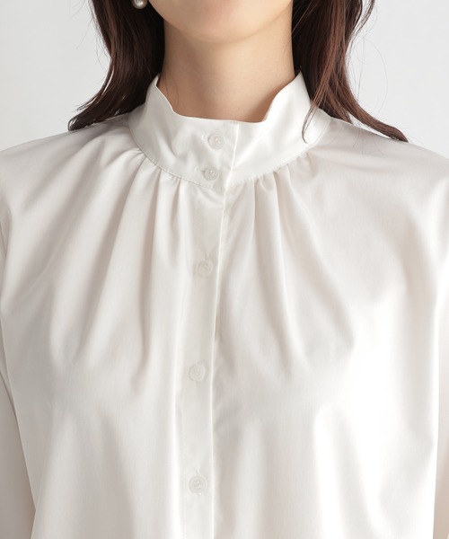 Andemiu（アンデミュウ）の「レースカラーブラウス239637（シャツ/ブラウス・レディース・ホワイト/ブラック/ネイビー・FREE）」の9枚目の写真