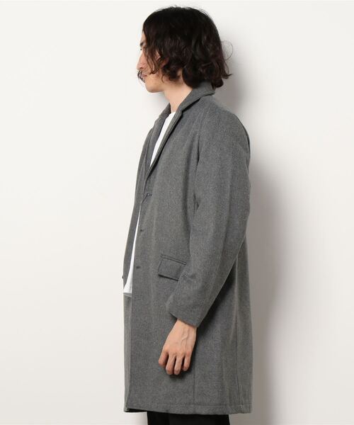 VIBGYOR(ヴィブジョー)の「メルトンチェスターコート(チェスターコート・メンズ・ブラック/ネイビー/チェック/ミックスグレー・MEDIUM/LARGE/X-LARGE)」の5枚目の写真