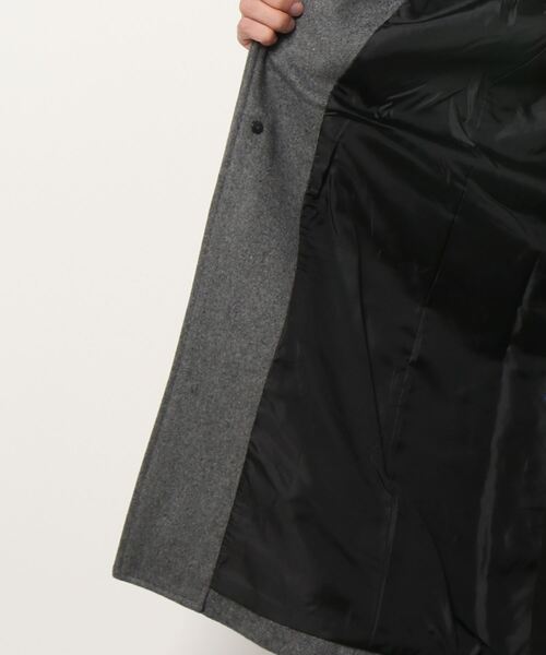 VIBGYOR(ヴィブジョー)の「メルトンチェスターコート(チェスターコート・メンズ・ブラック/ネイビー/チェック/ミックスグレー・MEDIUM/LARGE/X-LARGE)」の7枚目の写真