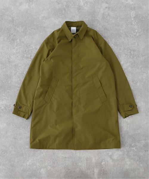 417 EDIFICE（フォーワンセブンエディフィス）の「fosterr POLY COAT（ステンカラーコート・メンズ・ブラック/カーキ・SMALL/MEDIUM/LARGE）」の2枚目の写真
