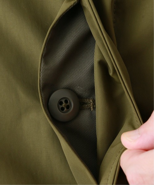 417 EDIFICE（フォーワンセブンエディフィス）の「fosterr POLY COAT（ステンカラーコート・メンズ・ブラック/カーキ・SMALL/MEDIUM/LARGE）」の22枚目の写真