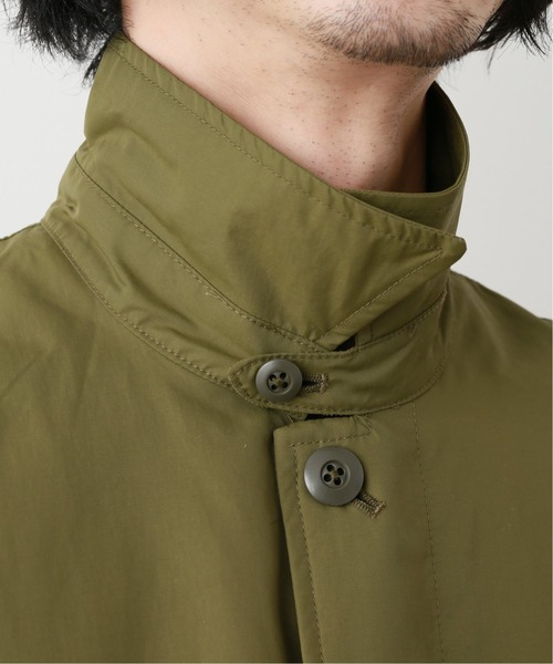 417 EDIFICE（フォーワンセブンエディフィス）の「fosterr POLY COAT（ステンカラーコート・メンズ・ブラック/カーキ・SMALL/MEDIUM/LARGE）」の4枚目の写真