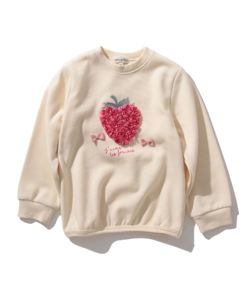 SHOO・LA・RUE（シューラルー）の「◆【90-140cm/速乾】CVC裏起毛花びらスウェット（スウェット・キッズ・アイボリー/ベビーピンク・11/10/12/13/14/09）」の8枚目の写真