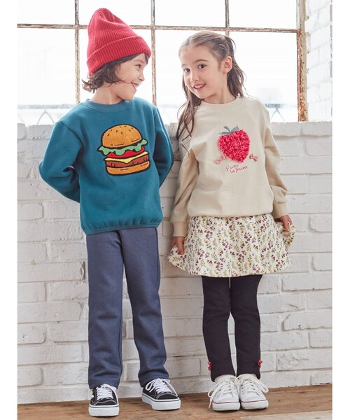 SHOO・LA・RUE（シューラルー）の「◆【90-140cm/速乾】CVC裏起毛花びらスウェット（スウェット・キッズ・アイボリー/ベビーピンク・11/10/12/13/14/09）」の15枚目の写真