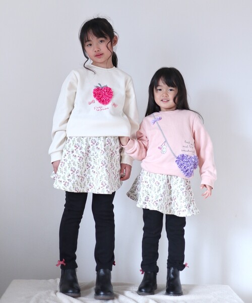 SHOO・LA・RUE（シューラルー）の「◆【90-140cm/速乾】CVC裏起毛花びらスウェット（スウェット・キッズ・アイボリー/ベビーピンク・11/10/12/13/14/09）」の17枚目の写真