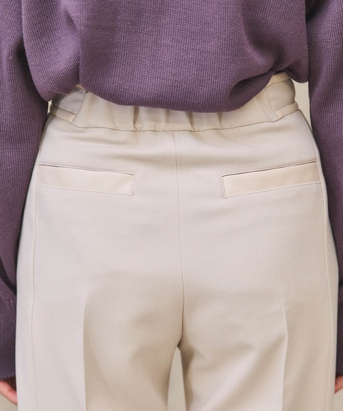 PUBLIC TOKYO（パブリックトウキョウ）の「バックスリットセミフレアパンツ /ウォッシャブル（スラックス・レディース・アイボリー/ブラック/ブルー・1/2）」の14枚目の写真