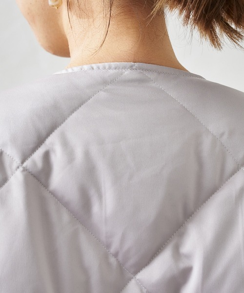 DouDou（ドゥドゥ）の「キルティングダウン（ダウンジャケット/コート・レディース・ベージュ/ピンク/オフホワイト・FREE）」の5枚目の写真