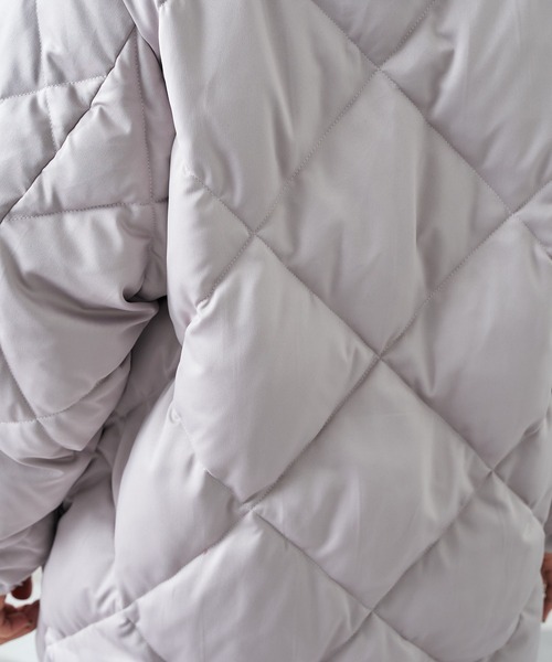 DouDou（ドゥドゥ）の「キルティングダウン（ダウンジャケット/コート・レディース・ベージュ/ピンク/オフホワイト・FREE）」の14枚目の写真