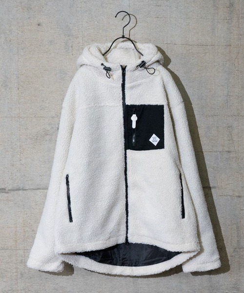 JOHN'S CLOSET（ジョンズクローゼット）の「【50】ボアZIＰパーカーブルゾン（ブルゾン・メンズ・ホワイト/ブラック/ベージュ/グレー/カーキ/チャコールグレー/ネイビー/その他/モカ・X-LARGE/LARGE/MEDIUM）」の2枚目の写真