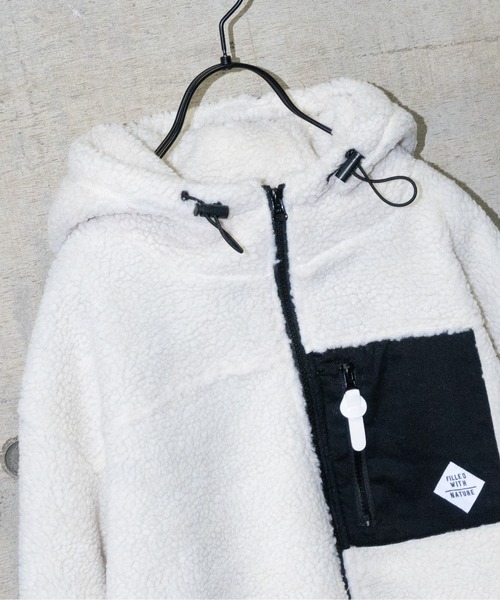 JOHN'S CLOSET（ジョンズクローゼット）の「【50】ボアZIＰパーカーブルゾン（ブルゾン・メンズ・ホワイト/ブラック/ベージュ/グレー/カーキ/チャコールグレー/ネイビー/その他/モカ・X-LARGE/LARGE/MEDIUM）」の10枚目の写真