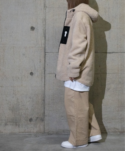 JOHN'S CLOSET（ジョンズクローゼット）の「【50】ボアZIＰパーカーブルゾン（ブルゾン・メンズ・ホワイト/ブラック/ベージュ/グレー/カーキ/チャコールグレー/ネイビー/その他/モカ・X-LARGE/LARGE/MEDIUM）」の20枚目の写真