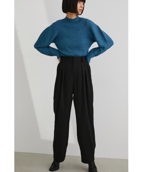 STYLEMIXER(スタイルミキサー)の「ルーズスリータックパンツ(スラックス・レディース・ブラウン/ブラック/アイボリー/グリーン・MEDIUM/X-SMALL/SMALL)」の3枚目の写真