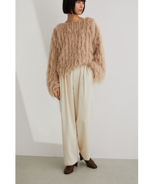 STYLEMIXER(スタイルミキサー)の「ルーズスリータックパンツ(スラックス・レディース・ブラウン/ブラック/アイボリー/グリーン・MEDIUM/X-SMALL/SMALL)」の5枚目の写真
