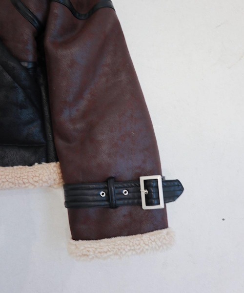 FIG&VIPER（フィグアンドバイパー）の「Fムートンショートコート（その他アウター・レディース・ブラック/グレー・FREE）」の20枚目の写真