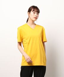 GIORDANO | コットンVネック半袖Tシャツ(Tシャツ/カットソー)
