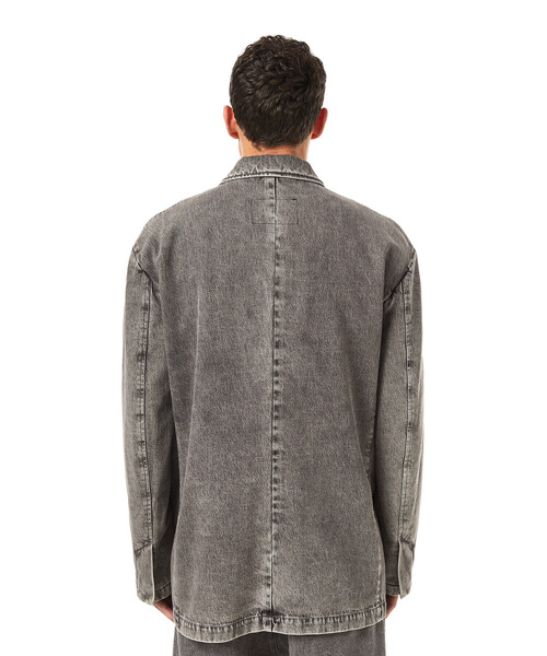 DIESEL（ディーゼル）の「DIESEL SS22 メンズ テーラード ジャケット デニム セットアップ サステナブル（デニムジャケット・メンズ・ブラック・SMALL/LARGE/X-LARGE/MEDIUM）」の6枚目の写真