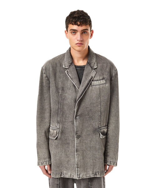 DIESEL（ディーゼル）の「DIESEL SS22 メンズ テーラード ジャケット デニム セットアップ サステナブル（デニムジャケット・メンズ・ブラック・SMALL/LARGE/X-LARGE/MEDIUM）」の10枚目の写真