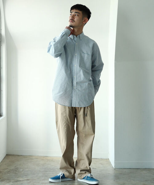 BEAMS（ビームス）の「BEAMS / ヘビーオックス イージー ボタンダウンシャツ（シャツ/ブラウス・メンズ・ホワイト/サックスブルー・SMALL/MEDIUM/LARGE/X-LARGE）」の10枚目の写真